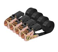 Endless Ratchet Tie Down Straps Heavy Duty Tie Down Straps Heavy Duty Nylon Black with Ratchet Fastening Straps Rail Spring Fittings Tie Down Straps for Motorcycles Trailers Kayak