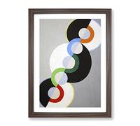 Endless Rhythm By Robert Delaunay Classic Painting Framed Wall Art Print, Ready to Hang Picture for Living Room Bedroom Home Office Décor, Walnut A2 (64 x 46 cm)