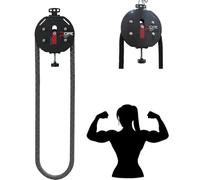 Endless Rope Machine - Portable Cable Pulley System For Home Gym, 20kg Max Resistance, 4m Nylon Rope With Steel Core, Door/Wall Mountable For Full Body Workouts(Black+Red)
