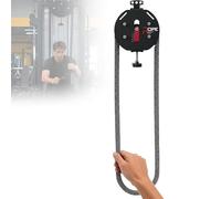 Endless Rope Pulley System With Adjustable Resistance - Portable Cable Trainer For Home Gym, 330lb Load Capacity, Torque Endless Rope Trainer For Full Body Workouts(Black+Red)