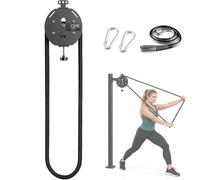 Endless Rope Trainer Adjustable Pulley System for Home Gym Full Body | Nylon Cord with Adjustable Tension for Versatile Door or Pole Mounting, Easy Tool-Free Setup for Effective Cardio