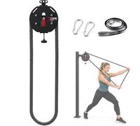 Endless Rope Trainer Adjustable Pulley System for Home Gym Full Body | Nylon Cord with Adjustable Tension for Versatile Door or Pole Mounting, Easy Tool-Free Setup for Effective Cardio