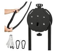 Endless Rope Trainer Black Adjustable Resistance, 4.2M Premium Nylon Endless Rope Cable Pulley Systems, Closed Loop, Full Body Strength Home Gym(Nero)