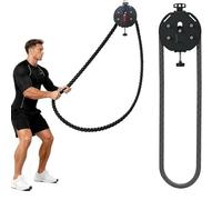 Endless Rope Trainer, Cable Pulley System, Home Gym Pull Rope Machine, Adjustable Resistance, Pull Rope Fitness Cable Training for Muscle Endurance, No Assembly Required