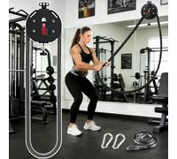 Endless Rope Trainer for Muscle Endurance Upper Limb Training Home Gym Infinity Rope Pull Fitness Rope for Interval Resistance Workouts(Black red)