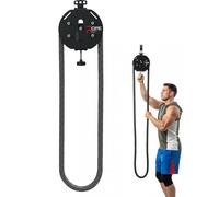 Endless Rope Trainer Machine - Your Compact Home Rope Pull Exercise Machine. Features 20kg Knob-Adjusted Resistance, Zero Setup, And Industrial-Grade Rope For Lasting Performance(Black)