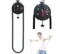 Endless Rope Trainer - Portable Cable Machine With Adjustable Resistance Up To 30kg, 330lb Load Capacity, Pulley System For Arms, Back & Grip Exercises At Home(Black)