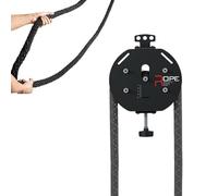 Endless Rope Trainer - Portable Cable Pulley Machine With 30kg Adjustable Resistance, Closed-Loop Nylon Rope, Home Gym Equipment For Arms, Back & Coordination(Black)