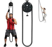 Endless Rope Trainer, Portable Cable Pulley Machine With Adjustable Resistance, Suspended Rope Climbing Machine Up To50lb For Athletes, Hiit, Pilates & Functional Workouts (Black)