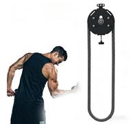 Endless Rope Trainer - Portable Cable Pulley System For Home Gym With Adjustable Resistance (0-30kg), Premium Nylon Rope For Full Body, Arms, Back & Core Strength Training(Black)