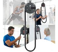 Endless Rope Trainer, Strength Training Cable Machine-Full-Body Workout Tool, 14ft Premium Nylon Rope, Adjustable Resistance, Portable Cable Pulley System,for Body Coordination Exercises Black