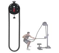 Endless Rope Trainer, Suspension Pulley Cable Machine with Adjustable Resistance, for Muscle Endurance, Upper Extremity Physical Training, Aerobic Exercise Training,Black