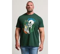 'Endless Summer' Skull Graphic T-Shirt BadRhino Green XXXL