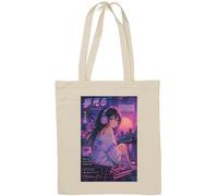 Endless Summer Vaporwave Dreamscape Natural Cotton Tote Bag White