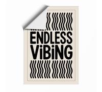 Endless Vibing Typography Unframed Wall Art Print A3 (42×29.7cm), Wall Decor for Living Room, Bedroom, Office & Home, Art Gift