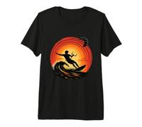 Endless Wind and Ocean Energy Kitesurf Sunset Premium T-Shirt