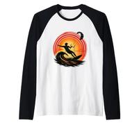 Endless Wind and Ocean Energy Kitesurf Sunset Raglan Baseball Tee