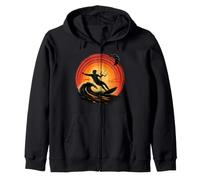 Endless Wind And Ocean Energy Kitesurf Sunset Zip Hoodie