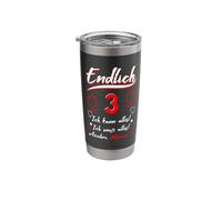 Endlich 3 Birthday Three I can Everything I White Everything Stainless Steel Insulated Tumbler