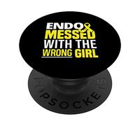 Endo Messed With The Wrong Girl Funny Endometriosis Warrior PopSockets Swappable PopGrip