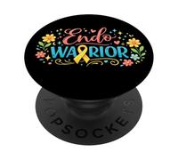 Endo Warrior Yellow Ribbon Endometriosis Awareness Month PopSockets Adhesive PopGrip