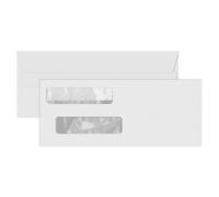 EnDoc #8 Double Window Envelopes Self Seal Flip & Stick - Security Check Envelopes - 50 Count - 8 5/8 x 3 9/16 Inches - Designed for QuickBooks Checks, Computer Printed Checks - Privacy Tinted