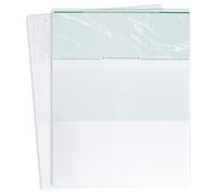 EnDoc Computer Check Paper - 100 Pack - Business Blank Stock Checks on Top - Security Features & Laser Printer Compatible with Quickbooks - Green Marble