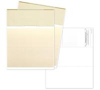 EnDoc Computer Check Paper - 250 Sheets - Business Checks on Top - Security Features & Laser Printer Compatible with Quickbooks Blank Check Stock - Diamond Gold