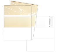 EnDoc Computer Check Paper - 50 Sheets - Business Checks on Top - Security Features & Laser Printer Compatible with Quickbooks Blank Check Stock - Marble Gold
