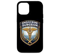 Endocrine Surgeon Caduceus Badge Endocrinology Surgery MD Case for iPhone 12/12 Pro