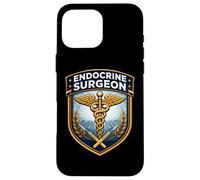 Endocrine Surgeon Caduceus Badge Endocrinology Surgery MD Case for iPhone 16 Pro Max