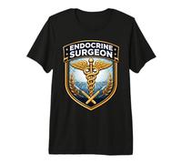 Endocrine Surgeon Caduceus Badge Endocrinology Surgery MD Premium T-Shirt