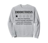 Endometriosis 1 Star Rating Funny Endometriosis Awareness Sweatshirt
