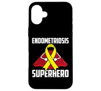 Endometriosis Superhero Survivor Warrior Fighter Awareness Case for iPhone 16 Plus