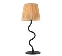Endon 100958 Wriggle 1lt Table Matt black & natural raffia 7W LED E14 (Required)