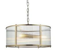 ENDON 106282 Ridgeton 3 Light, Antique Brass