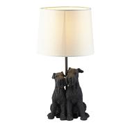 Endon 106794 Westie 1lt Table Matt black & natural linen 7W LED E14 (Required)