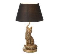 Endon 106796 Fox 1lt Table Vintage gold paint & black fabric 6W LED E14 (Required)