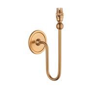 Endon 108208 Santiago Wall Fitting Brushed aged brass plate 7W LED B22 (Required)
