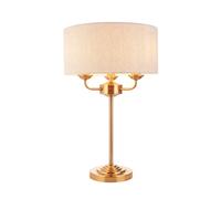 Highclere 3 Table Lamp - Vintage Brass