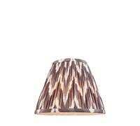 Endon 111324 Zigzag 25cm Tapered Shade Pearl grey fabric 10W LED E27 or B22 (Required)