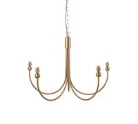 Endon 112152 Santiago 5lt Pendant Fitting Brushed aged brass plate 5 x 7W LED B22 (Required)
