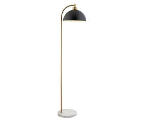 Endon 112211 Buchanan Task Floor Matt black, antique brass plate & grey marble 10W LED E27 (Required)