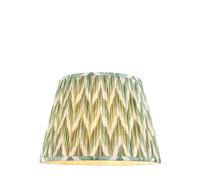 Endon 113069 Zigzag 40cm Tapered Shade Cotswold green fabric 10W LED E27 or B22 (Required)