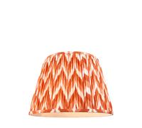Endon 113075 Zigzag 40cm Tapered Shade Apricot orange fabric 10W LED E27 or B22 (Required)