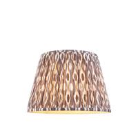 Endon 113087 Ikat 40cm Tapered Shade Pearl grey fabric 10W LED E27 or B22 (Required)