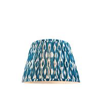 Endon 113092 Ikat 35cm Tapered Shade Marlin blue fabric 10W LED E27 or B22 (Required)
