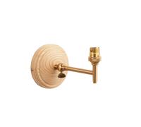 Endon 115077 Wood Fold Wall Fitting Ash wood & brushed aged brass plate 7W LED B22 (Required)