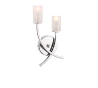 Endon 146-2CH Havana 2lt Wall Chrome plate & frosted glass 2 x 3W LED G9 (Required)