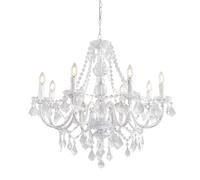 Endon 308-8CL Clarence 8lt Pendant Clear acrylic & chrome plate 8 x 60W E14 candle (Required)